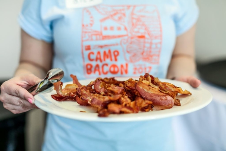 A plate of bacon at Camp Bacon 2017.
