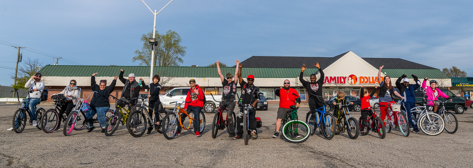 The Wolfpack Cruiserz 2019 kickoff ride meetup at Gault Village.