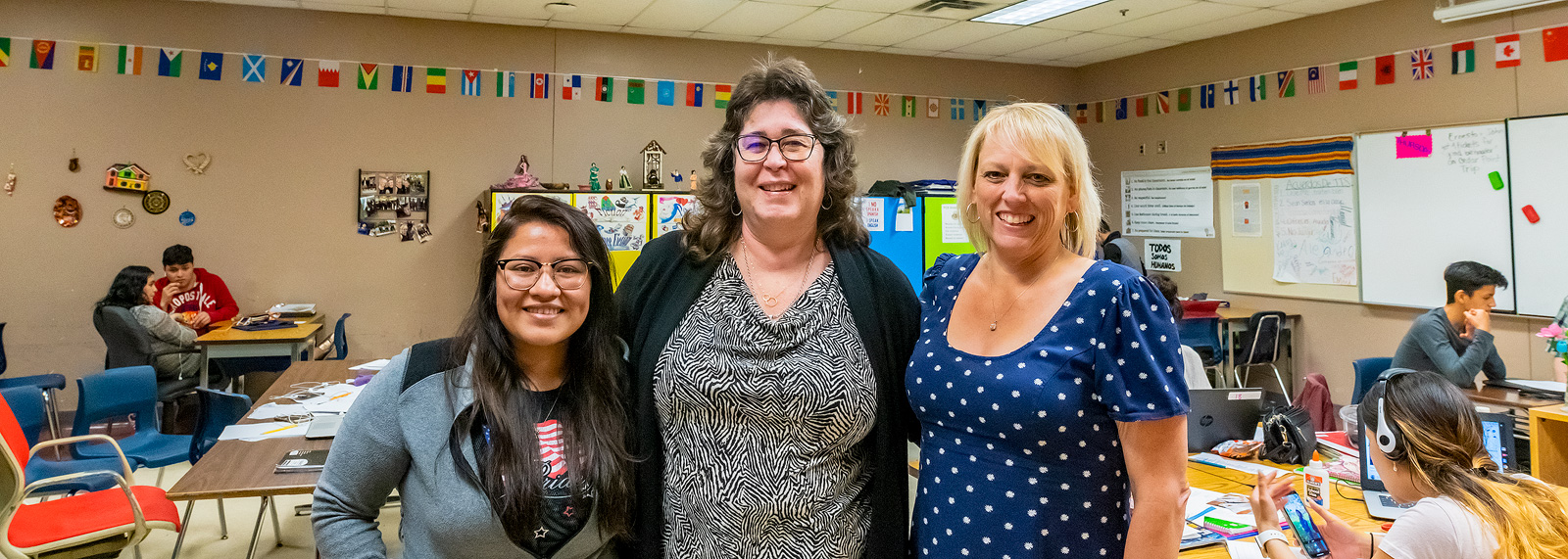 Diana Bernal-Canseco, Charo Ledon, and Liz Sirman of Buenos Vecinos at YCHS