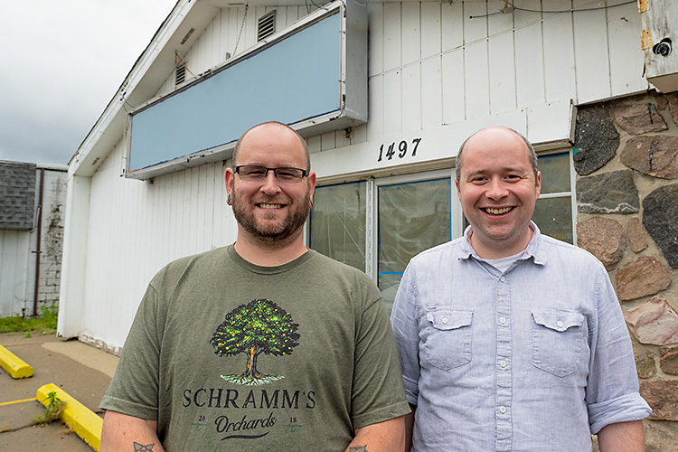 Jeff Fraser and Patrick Echlin at the future home of Maniacal Mead.
