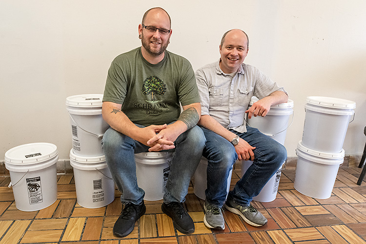 Jeff Fraser and Patrick Echlin at the future home of Maniacal Mead.