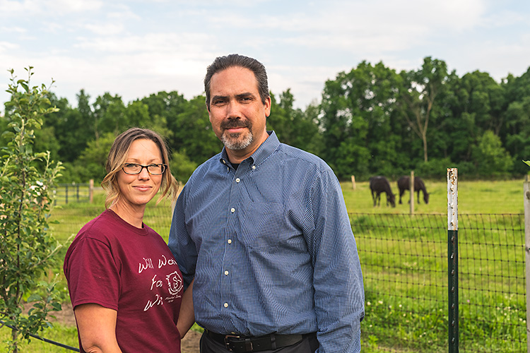 Bob and Paula Sawitski at Smokin' Barrels Ranch.