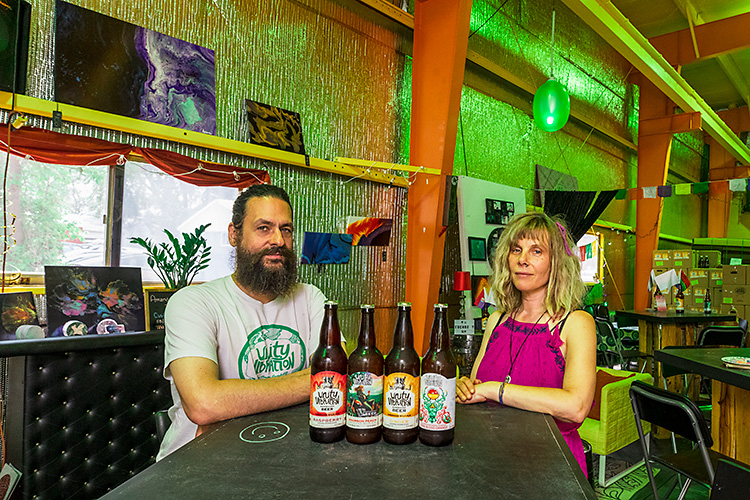 Tarek and Rachel Kanaan at the Unity Vibration tasting room.