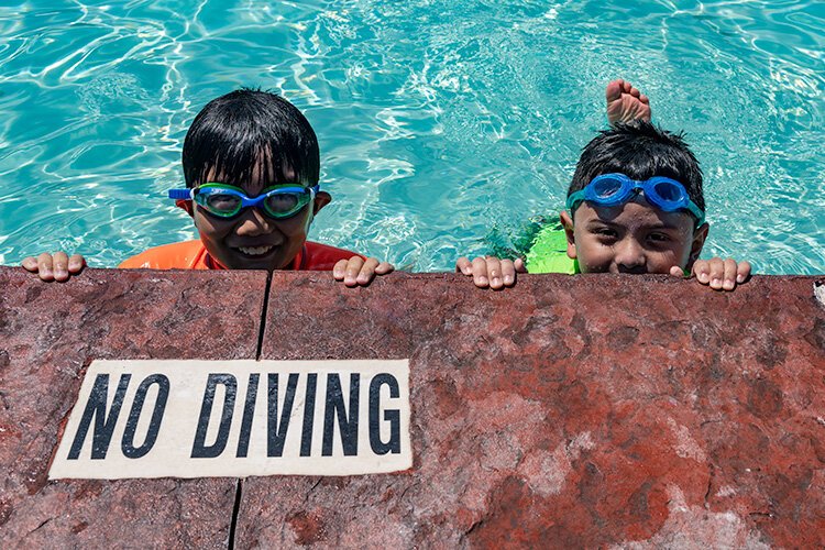 The Y's Safety Around Water program at Golfside Lake Apartments.