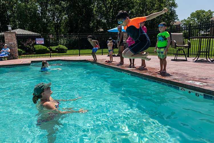 The Y's Safety Around Water program at Golfside Lake Apartments.