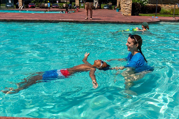 The Y's Safety Around Water program at Golfside Lake Apartments.