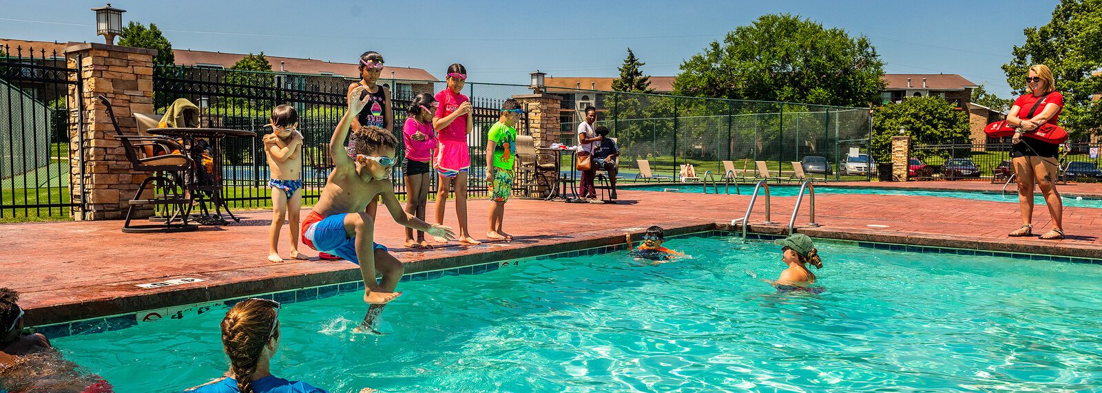 The Y's Safety Around Water program at Golfside Lake Apartments.