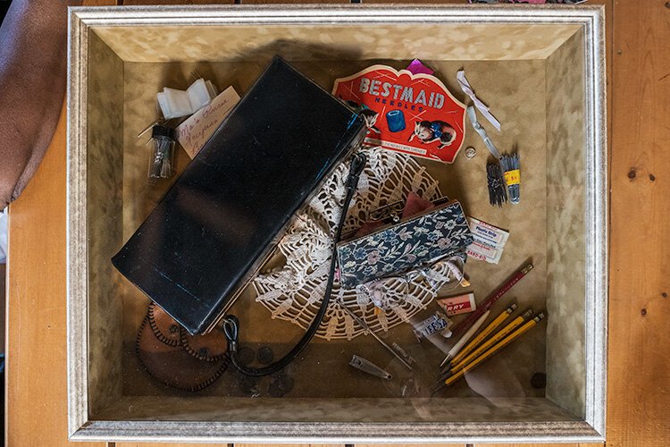 A memory box celebrating Cheryl Garnett's grandmother.