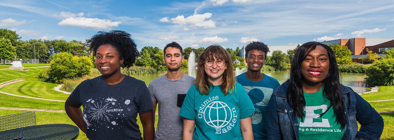 Tiarra Stallings, Tristan Shaw, Chloe Spencer, Mohamed Said, and Gabrielle Reed of Optimize Eastern.