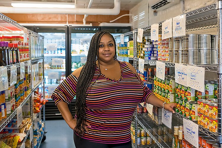 U of M's Maize and Blue Cupboard program manager Jessica Thompson.