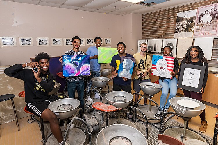 YCS art and photography students at Ypsilanti Community High School.
