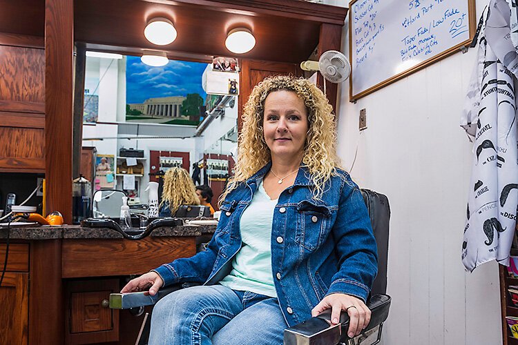 Arcade Barbers owner Tiffany Lakes-Royal.