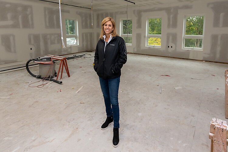 Ozone House marketing and communications manager Heidi Ruud at the future Ozone House location in Ypsilanti.