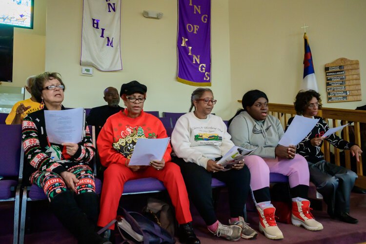 Brown Chapel AME choir at a Friday service.