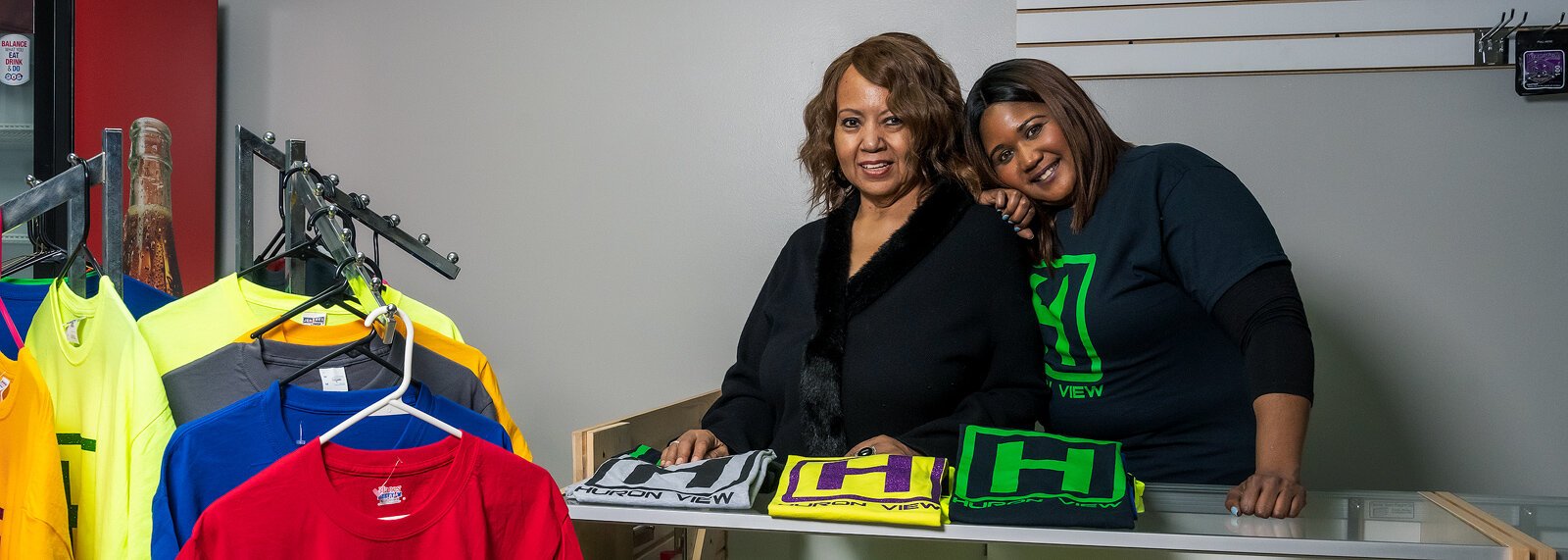 Christina Montague and daughter Teesha at Huron View Dispensary.