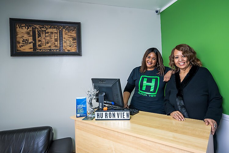 Teesha and Christina Montague at Huron View Dispensary.