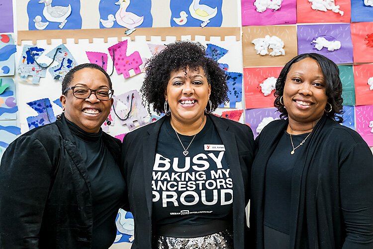 Caroline Sanders, LeeAnna Massey, and Donetta Mazyck at The Collaborative.