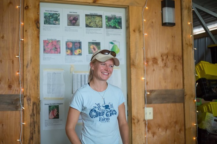 Amanda Sweetman is a farmer at The Farm at St. Joe's, which won grant funds to build a hoop house.