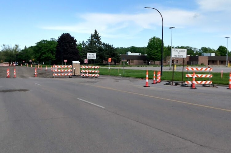 Construction on West Cross Street.