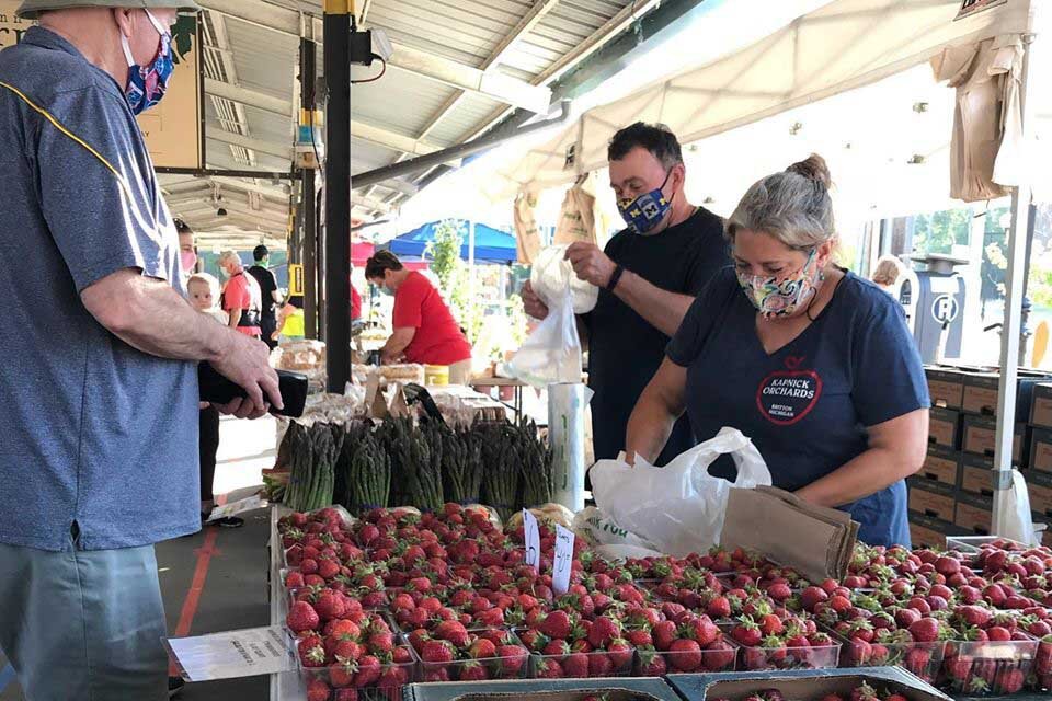 Those who prefer to shop the Ann Arbor Farmers Market in person will notice a number of health and safety measures.