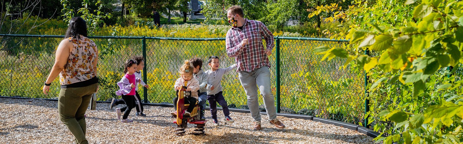 Children play at the Ann Arbor YMCA during Learning Labs programming.