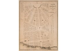 An 1830 map of Detroit is one of five items the Clements Library contributed to "Mapping a World of Cities."