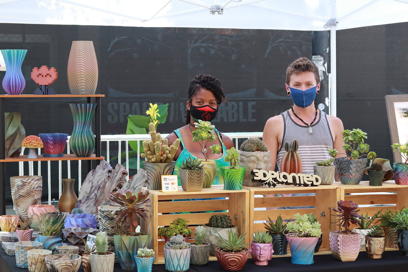 A vendor at the Ypsi Pop-Up Market @ North Washington Street.