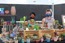 A vendor at the Ypsi Pop-Up Market @ North Washington Street.