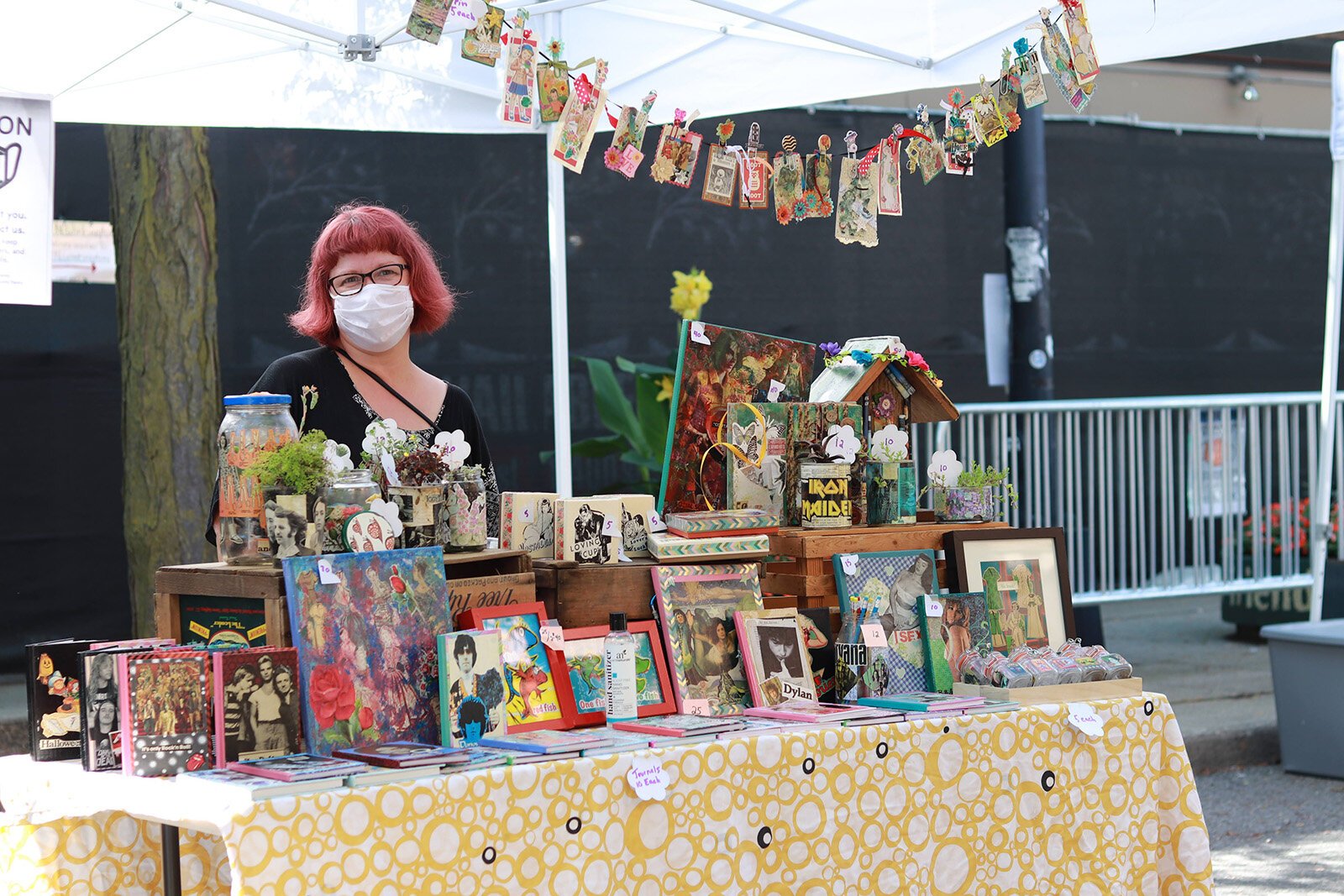 A vendor at the Ypsi Pop-Up Market @ North Washington Street.