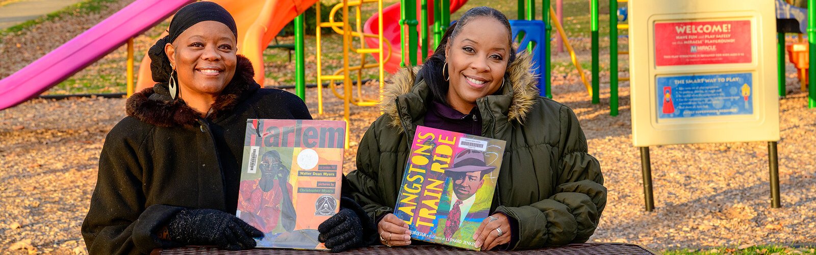 Our Community Reads founder Kallista Walker with her aunt Aquilla Robinson, who read a book for the series.