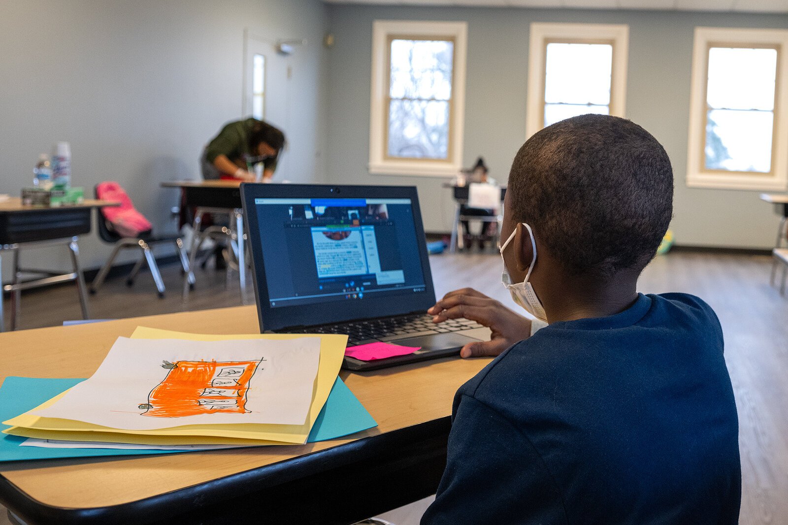 A student at the Parkridge Community Center Learning Lab.