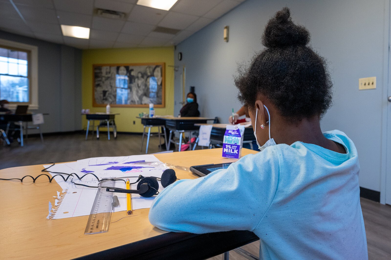 A student at the Parkridge Community Center Learning Lab.