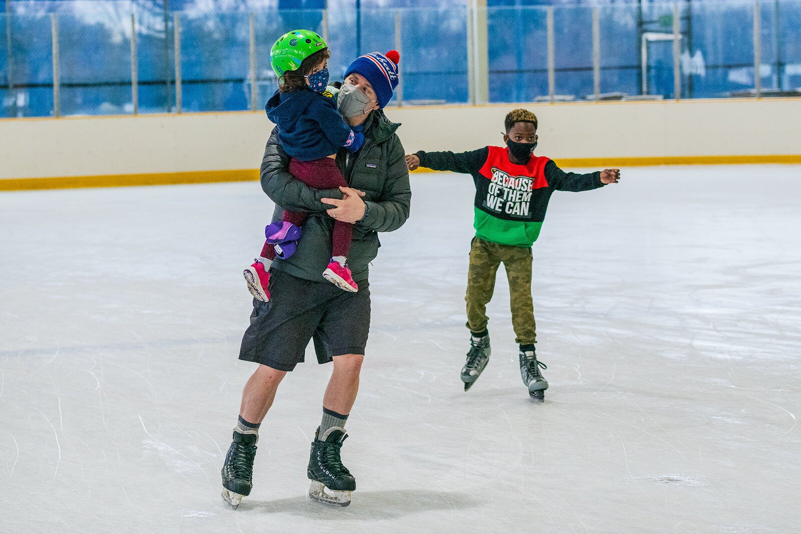 Ice skating at Buhr Park Outdoor Ice Arena.