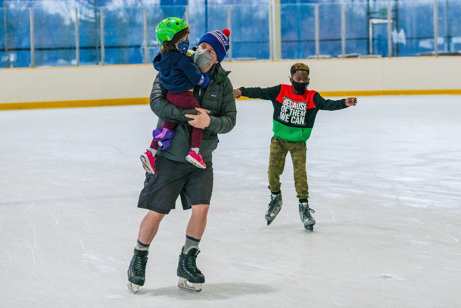 Ice skating at Buhr Park Outdoor Ice Arena.