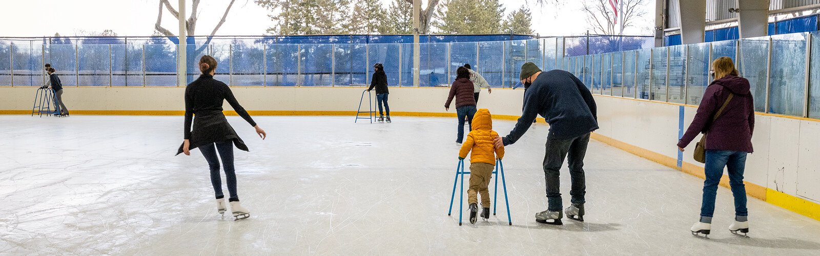 The Buhr Park Outdoor Ice Arena in Ann Arbor.