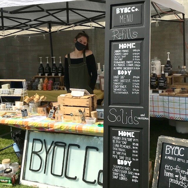 Emma Hess runs a BYOC Co. pop-up.