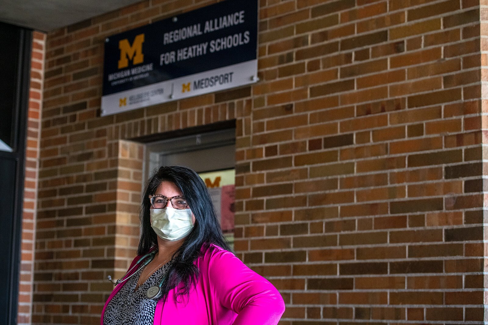 Clinical Nursing Director Nicole Speck at the RAHS clinic at Ypsilanti Community High School.