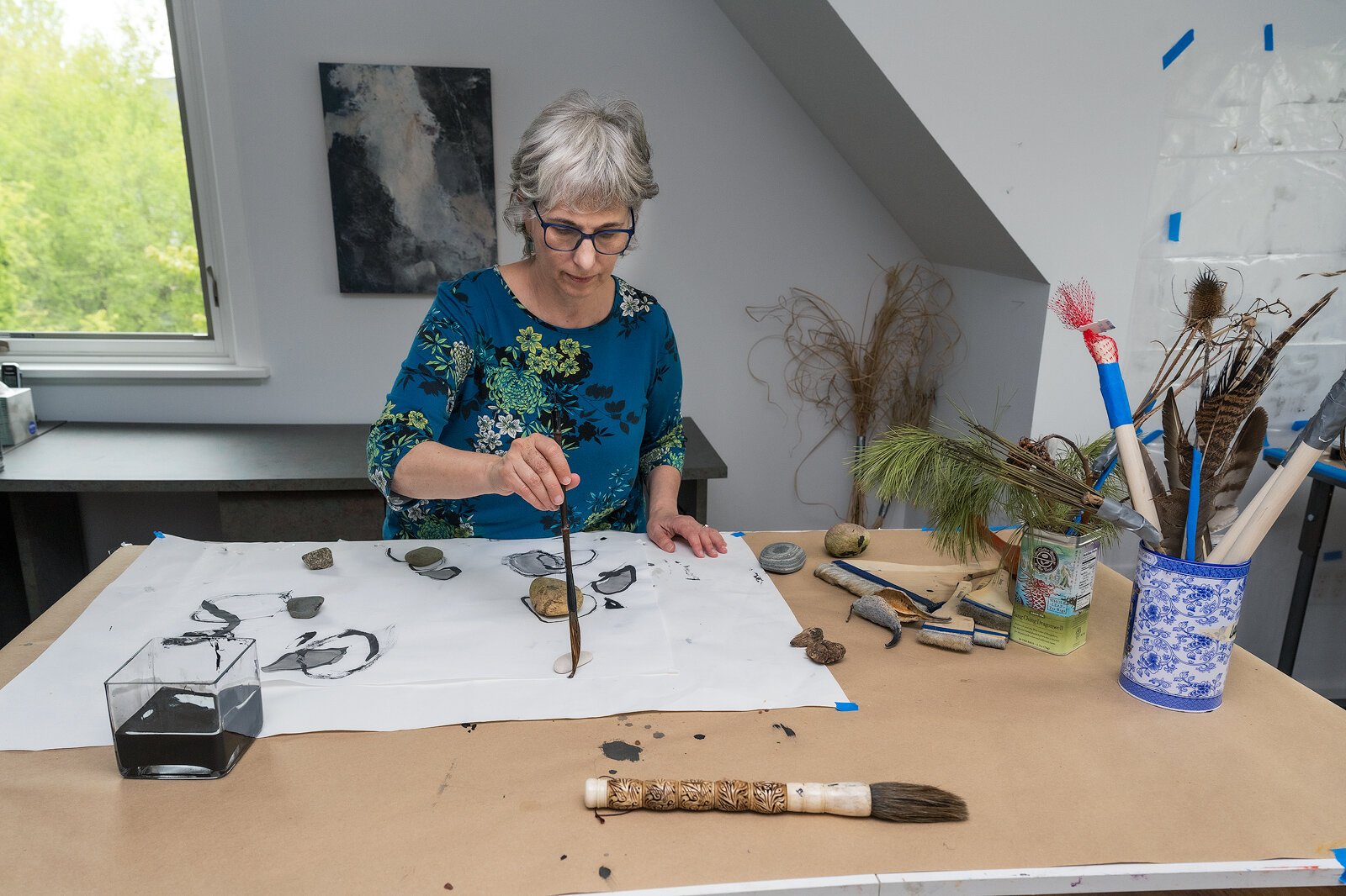 Laura Seligman at her home studio.