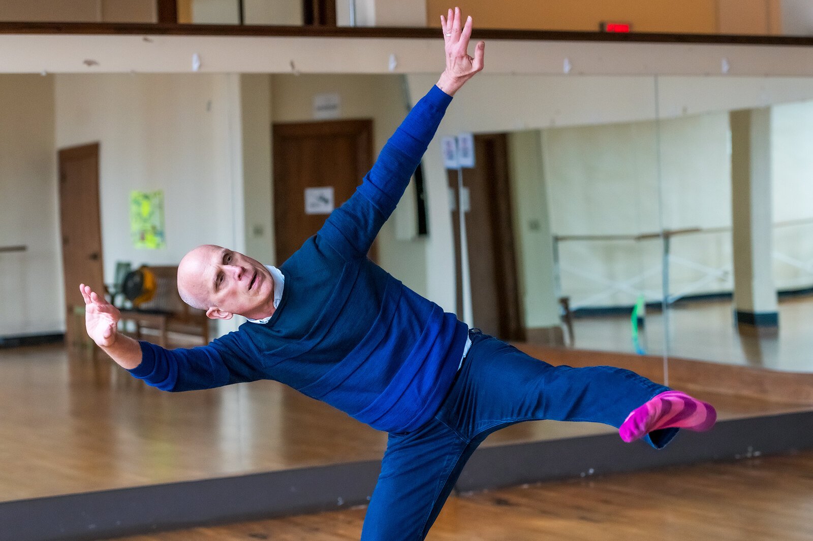 Peter Sparling in the dance studio at Riverside Arts Center.