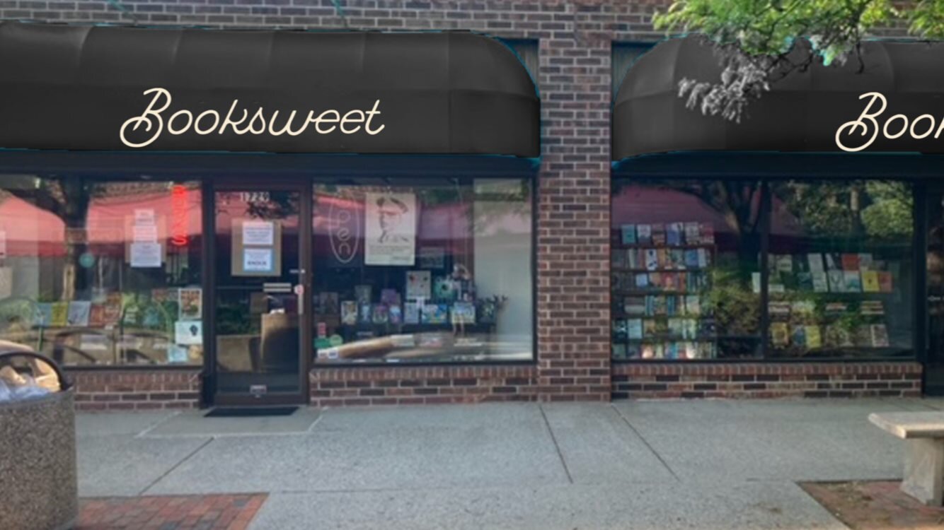 A mock-up of the new signage at Booksweet.