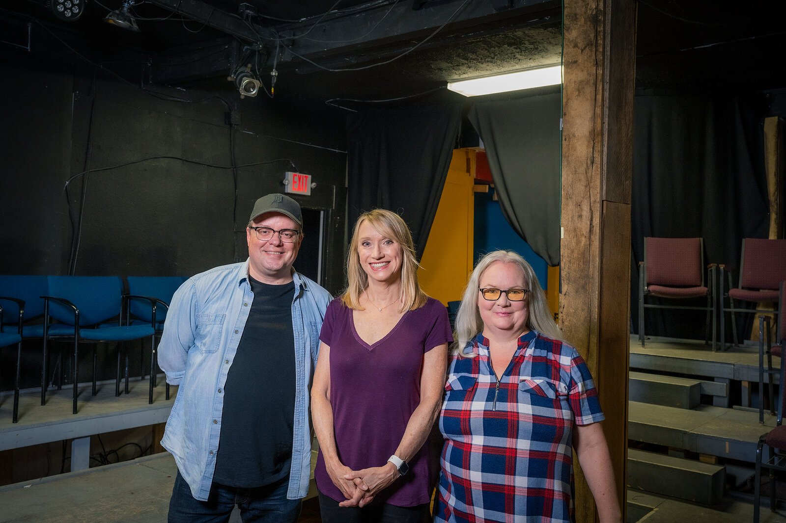 David Wolber, Diane Hill, and Carla Milarch of Theatre Nova.