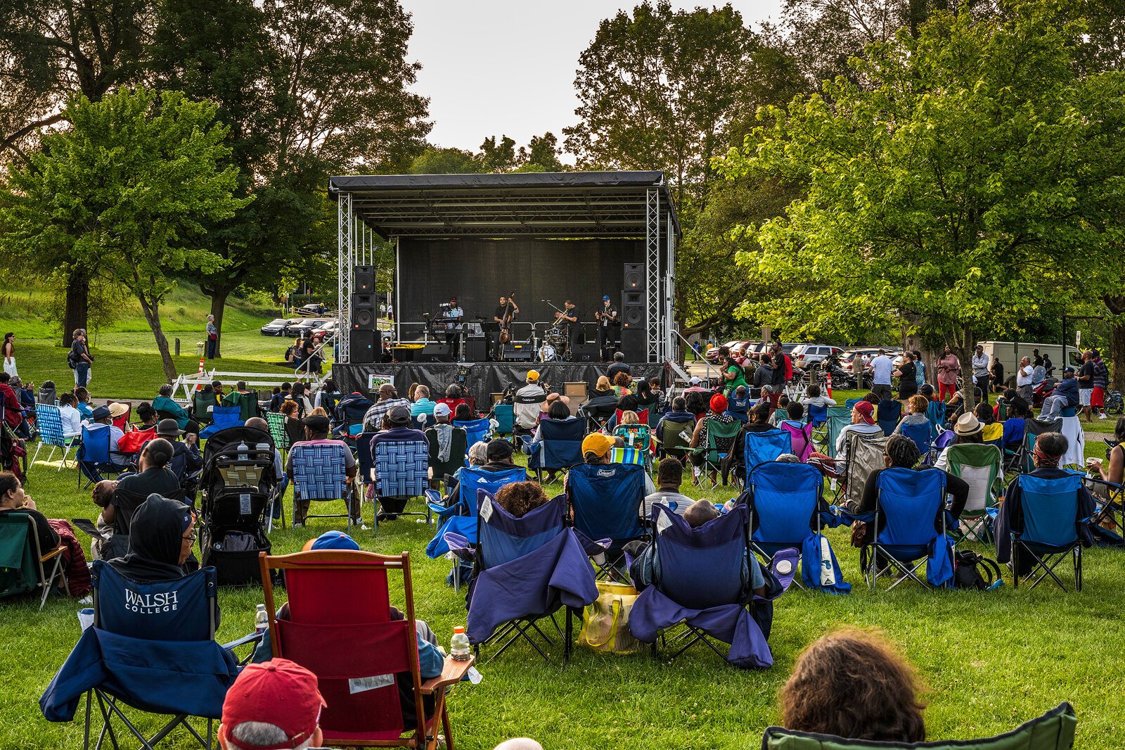 Rayse Biggs performs at the innaugural concert for the Frog Island Jazz Series.