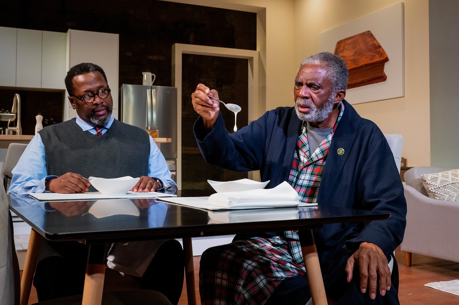 Wendell Pierce and Charlie Robinson in the UMS Digital Presentation of Some Old Black Man.