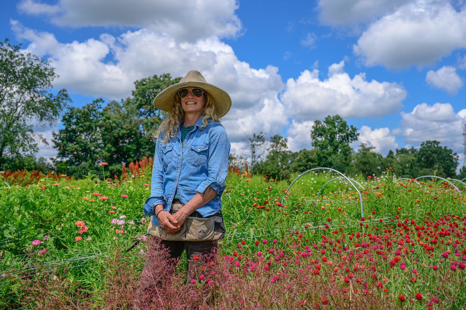 Kate Cleveland at Petal Pusher Farm.