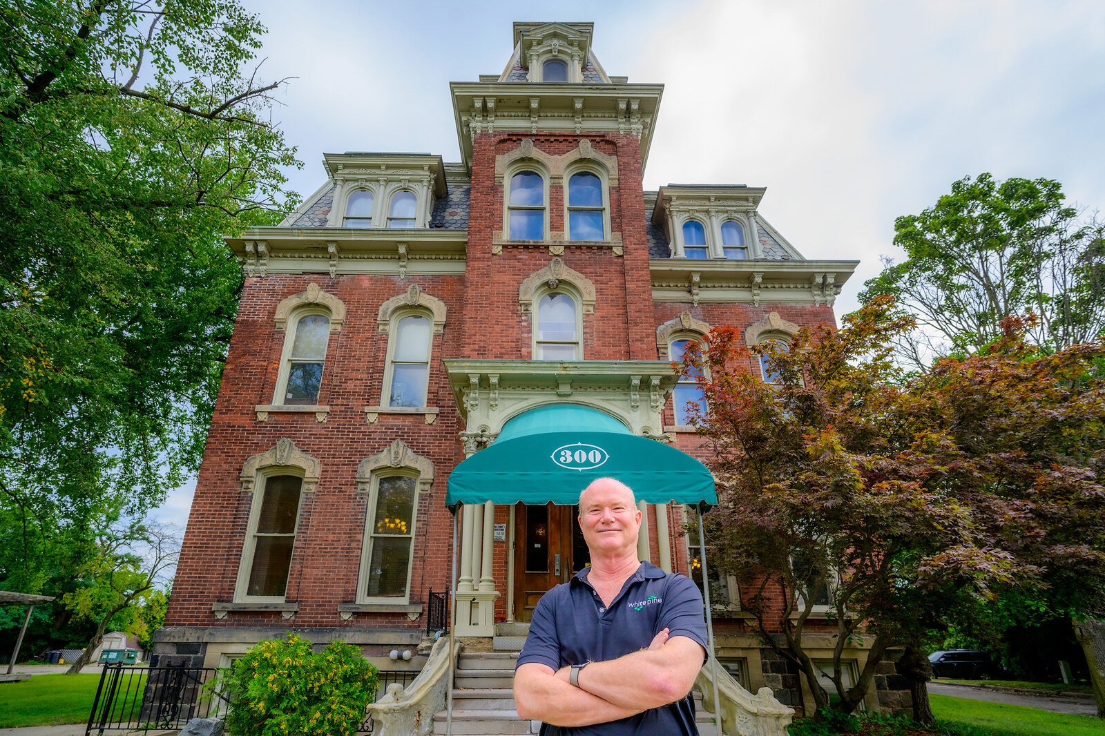 White Pine Technologies co-founder Robert Smith at the company's office in the former Ypsilanti City Hall building.