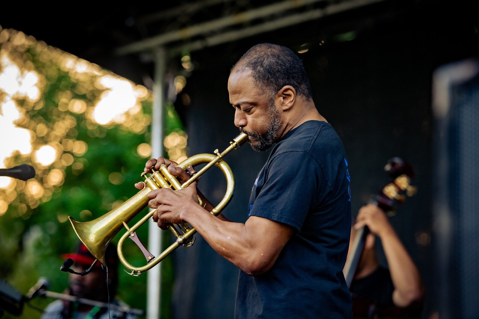 Rayse Biggs performs at the innaugural concert for the Frog Island Jazz Series.