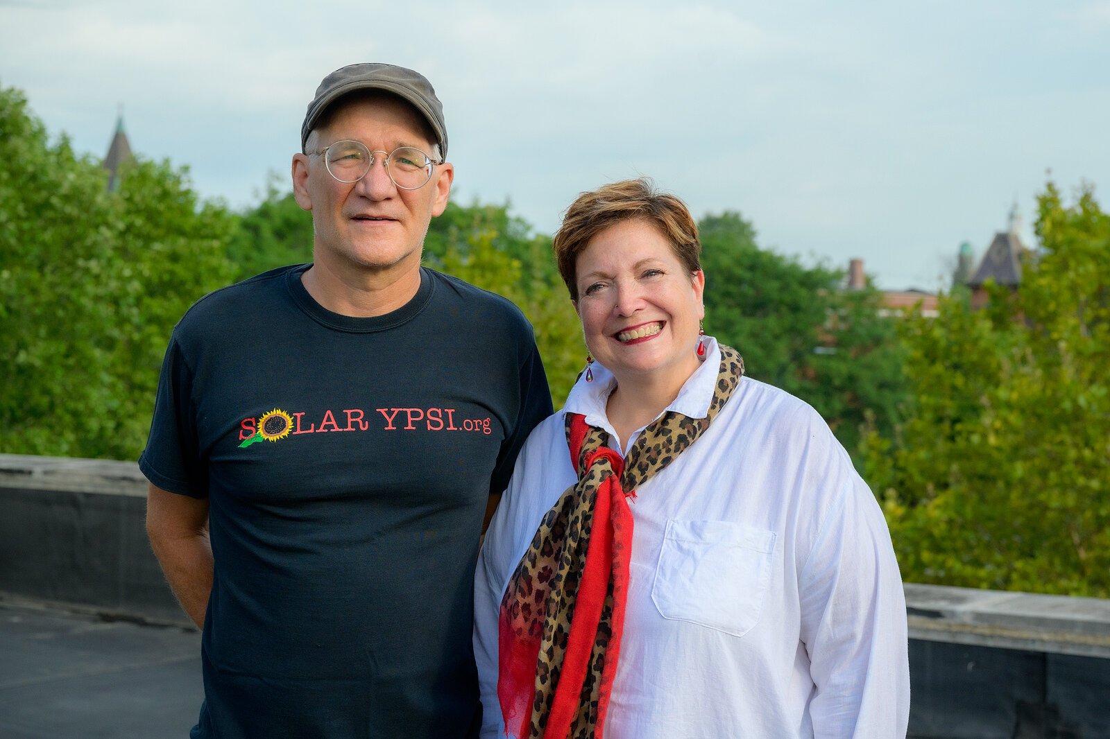 Riverside Arts Center Executive Director Amy Fracker and Dave Strenski.