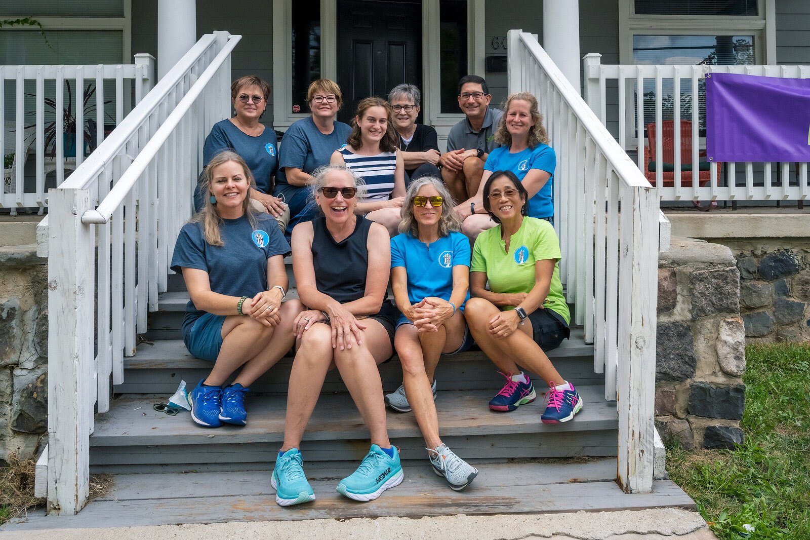 HouseN2Home volunteers at with Anna DiGiovanni at Our House's new MOSAIC residence in Ypsilanti.