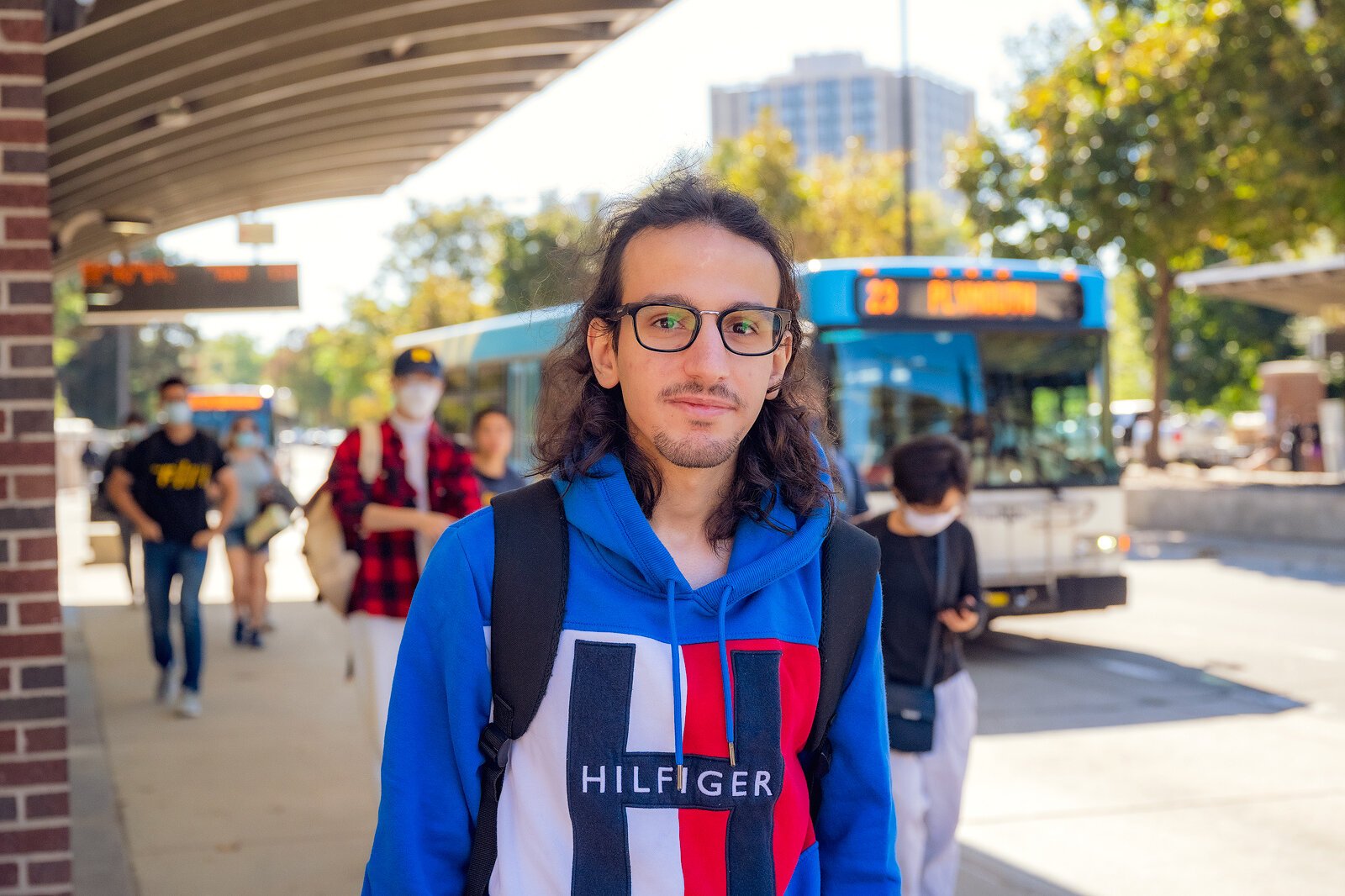 Ahmad Al-Sadi at U of M's Central Campus Transit Center.