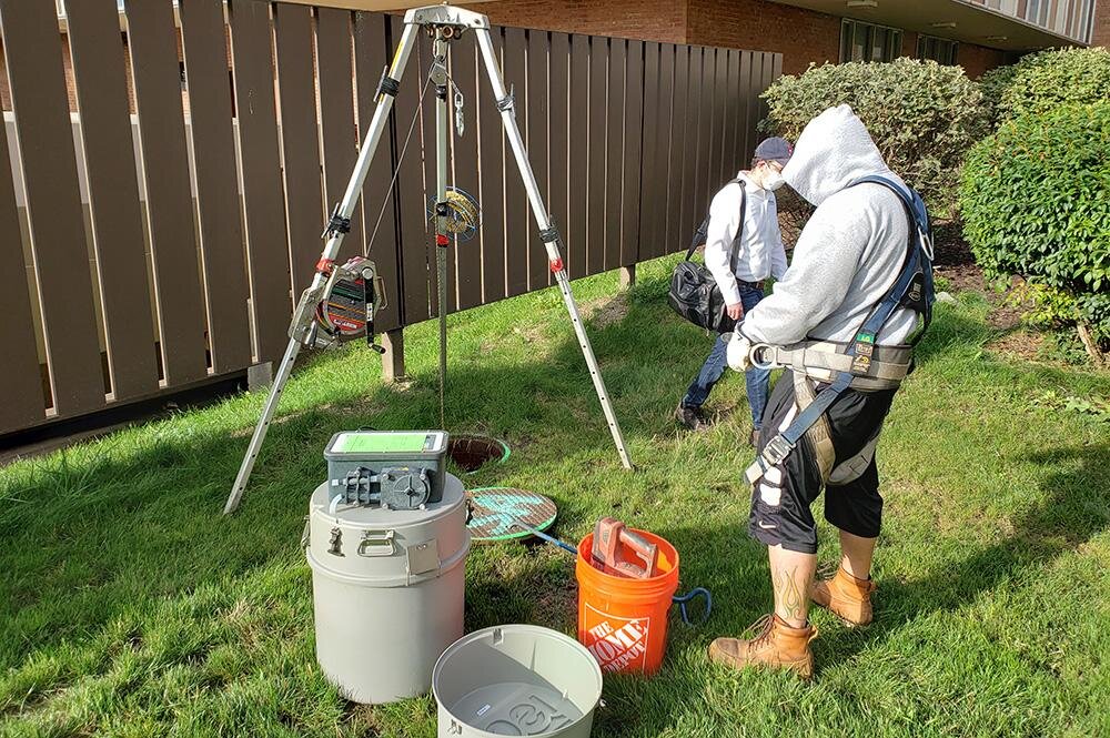 Special equipment is installed on EMU's campus to test for COVID-19 and other infectious diseases.